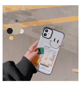 쏘쏘 정품 아이폰 스마일 영수증 투명 실리콘 케이스